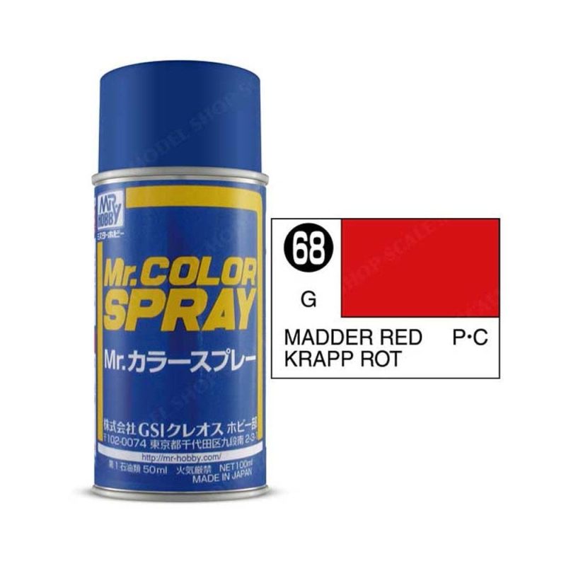 100ml Madder Red Mr Color Spray S-068 100ml Madder Red Mr Color Spray S-068