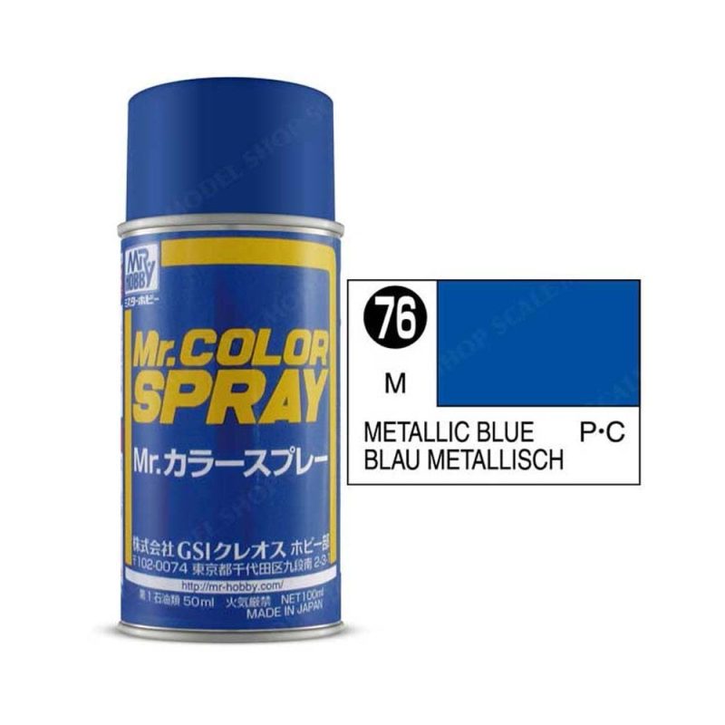100ml Metallic Blue Mr Color Spray S-076 100ml Metallic Blue Mr Color Spray S-076