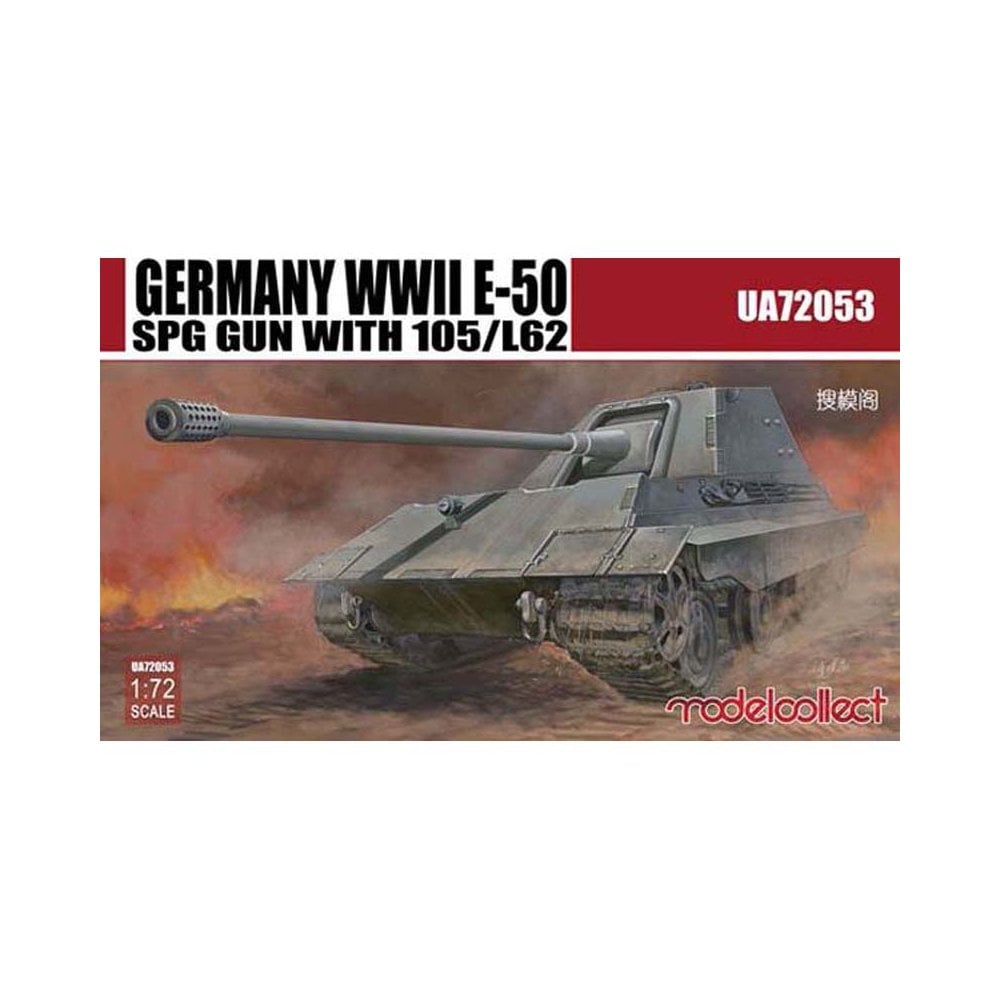 1/72 Germany WWII E-50 SPG Gun with 105/L62 Model Collect UA72053 1/72 Germany WWII E-50 SPG Gun with 105/L62 Model Collect UA72053