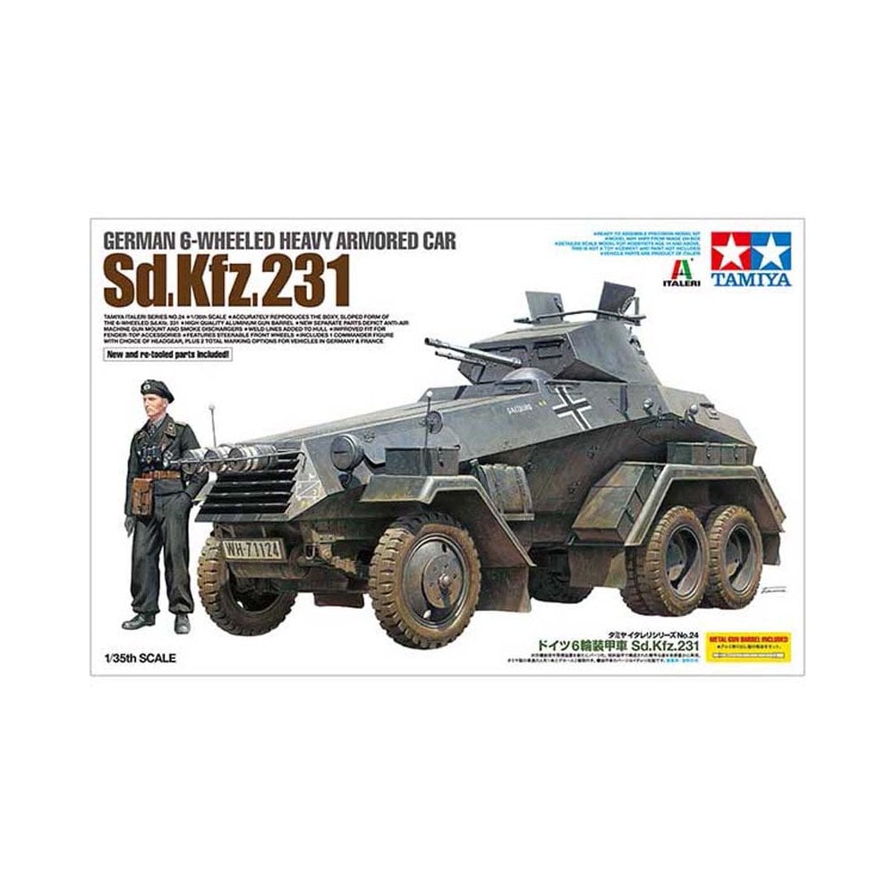 Tamiya German 6-Wheeled Heavy Armored Car Sd.Kfz.231 (1/35) 37024 Tamiya German 6-Wheeled Heavy Armored Car Sd.Kfz.231 (1/35) 37024
