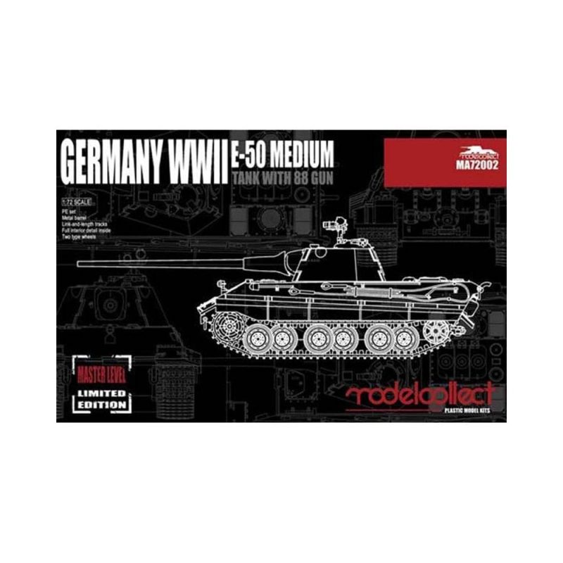 1/72 Germany WWII E-50 Medium Tank With 88 Gun Model Collect MA72002
