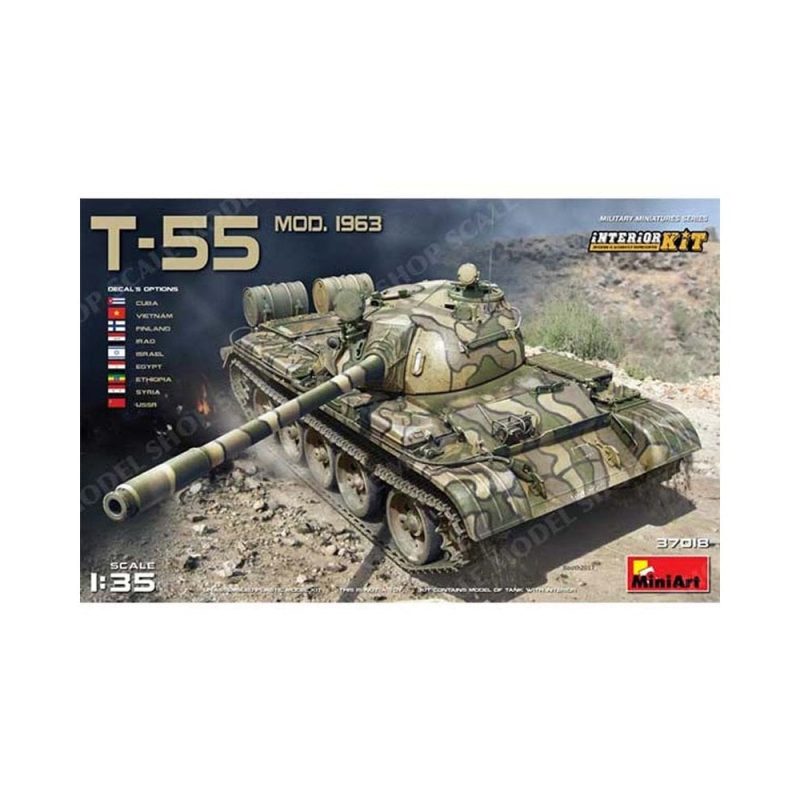 Miniart T-55 Soviet Tank Mod.1963 with Interior (1/35) 37018 Miniart T-55 Soviet Tank Mod.1963 with Interior (1/35) 37018