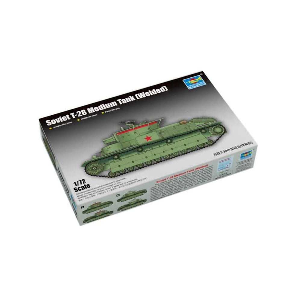 1/72 Soviet T-28 Medium Tank (Welded) Trumpeter 07150 1/72 Soviet T-28 Medium Tank (Welded) Trumpeter 07150