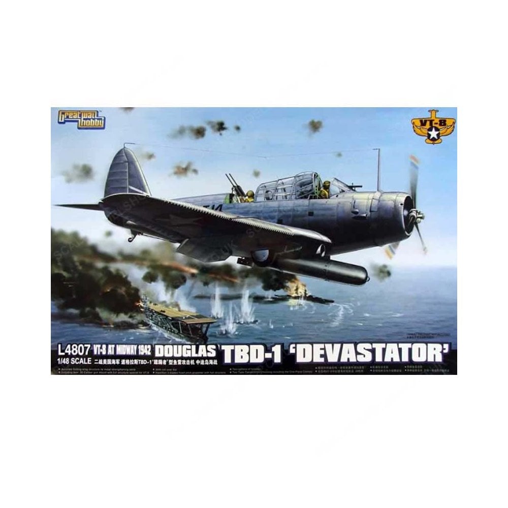 1/48 WWII Douglas TDB-1 Devastator Vt-8 Great Wall Hobby L4807 1/48 WWII Douglas TDB-1 Devastator Vt-8 Great Wall Hobby L4807