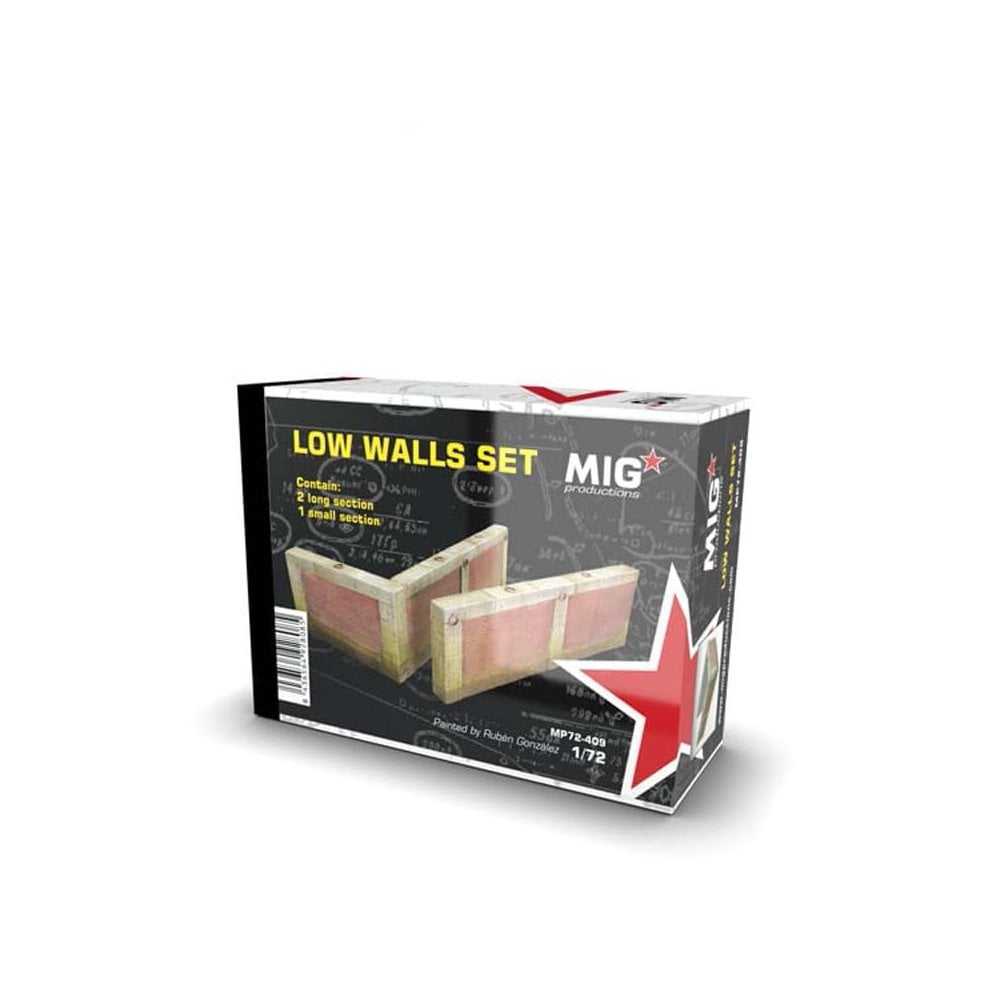 1/72 Low Walls Set Mig Productions MP72-409 1/72 Low Walls Set Mig Productions MP72-409