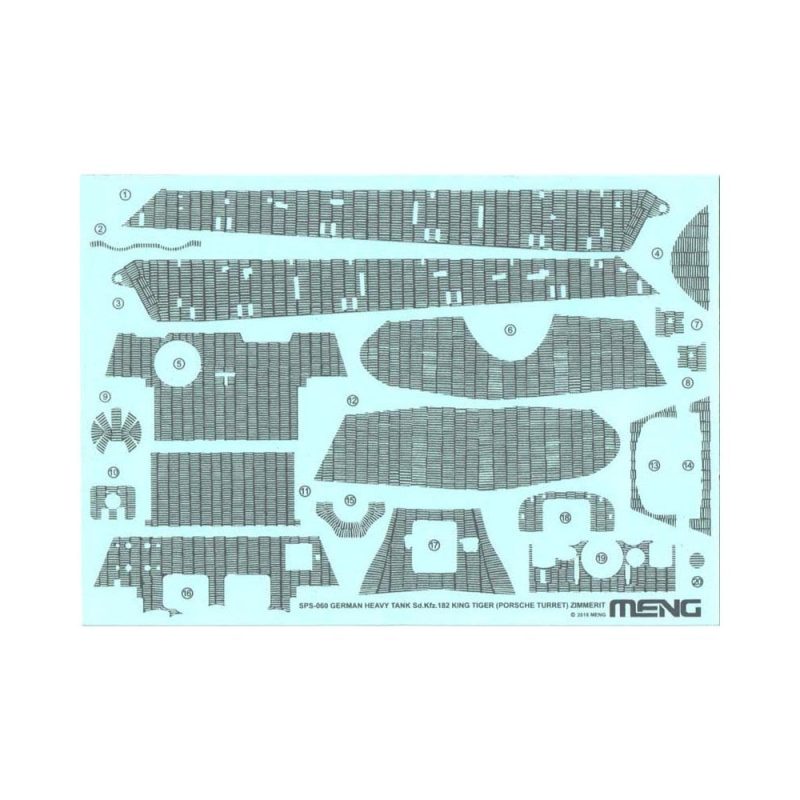 1/35 Sd.Kfz.182 King Tiger Zimmerit Decal (P) Meng Model SPS-060