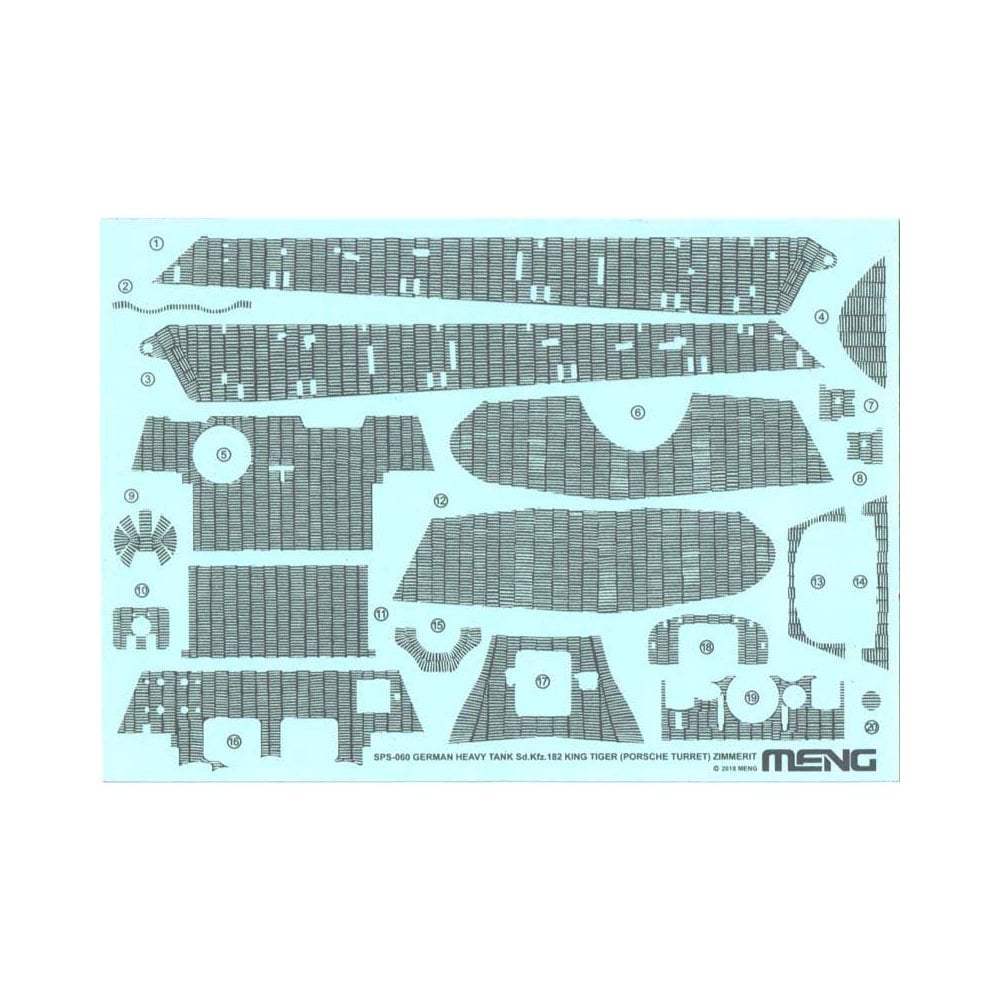 1/35 Sd.Kfz.182 King Tiger Zimmerit Decal (P) Meng Model SPS-060 1/35 Sd.Kfz.182 King Tiger Zimmerit Decal (P) Meng Model SPS-060