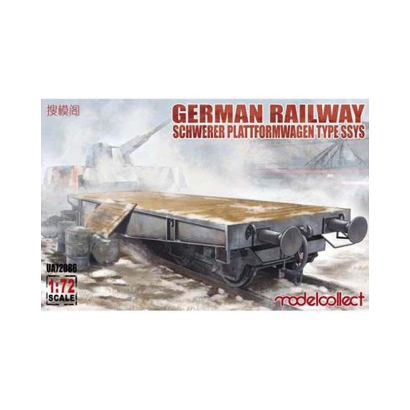 1/72 German Railway Schwerer Plattformwagen Type ssys 1+1 pack Model Collect UA72086