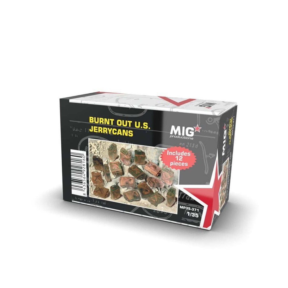1/35 Burnt Out U.S. Jerrycans Mig Productions MP35-371 1/35 Burnt Out U.S. Jerrycans Mig Productions MP35-371
