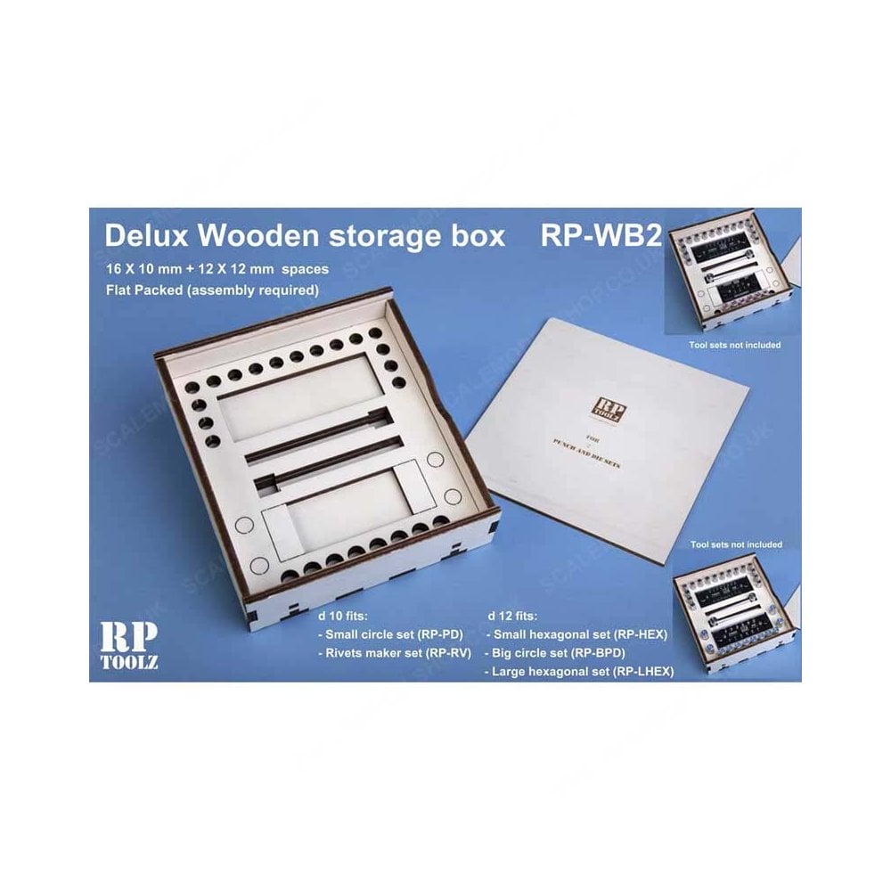 Wooden Storage Box For 2 Punch And Die Sets RP Toolz RP-WB2 Wooden Storage Box For 2 Punch And Die Sets RP Toolz RP-WB2