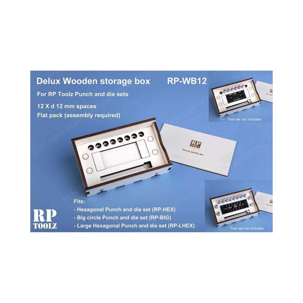 Wooden Storage Box For Punch And Die Set RP Toolz RP-WB12 Wooden Storage Box For Punch And Die Set RP Toolz RP-WB12