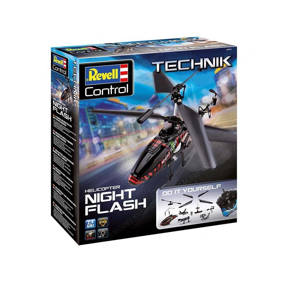 RC Construction Kit Helicopter Night Flash Revell 24711 RC Construction Kit Helicopter Night Flash Revell 24711
