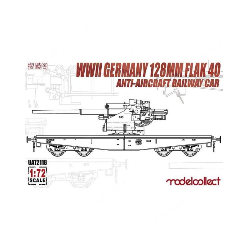 1/72 WWII Germany 128mm Flak 40 Model Collect UA72118
