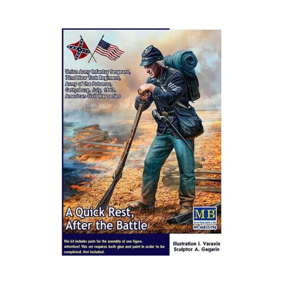 Master Box A Quick Rest Union Army Sergeant, ACW (1/35) MB-35196 Master Box A Quick Rest Union Army Sergeant, ACW (1/35) MB-35196