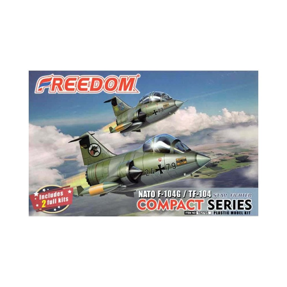 Lockheed F-104 & TF-104 NATO Starfighter (Compact Series) Freedom Models FD162705 Lockheed F-104 & TF-104 NATO Starfighter (Compact Series) Freedom Models FD162705