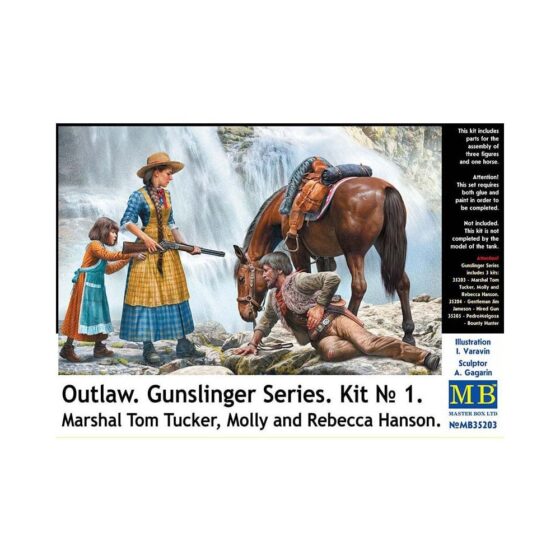 Master Box Gunslinger 1 Marshal Tom,Tucker & Molly (1/35) MB-35203 Master Box Gunslinger 1 Marshal Tom,Tucker & Molly (1/35) MB-35203