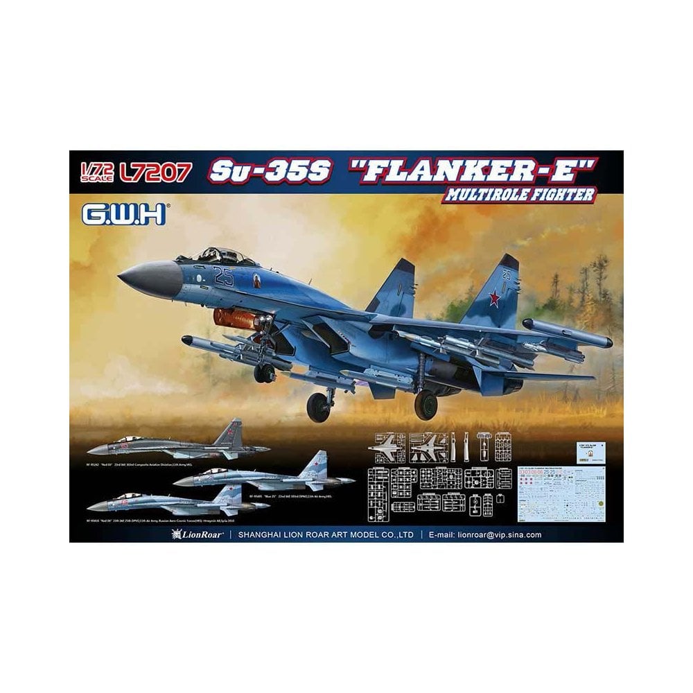 1/72 Su-35S Flanker E Multirole Fighter Great Wall Hobby GWH07207 1/72 Su-35S Flanker E Multirole Fighter Great Wall Hobby GWH07207