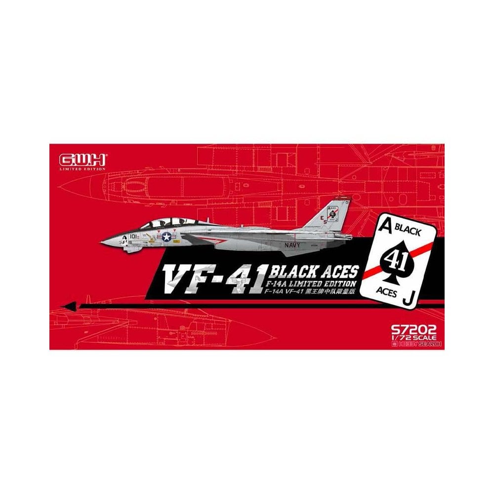 1/72 US Navy F-14A VF-41 Black Aces Great Wall Hobby GWH-S7202 1/72 US Navy F-14A VF-41 Black Aces Great Wall Hobby GWH-S7202