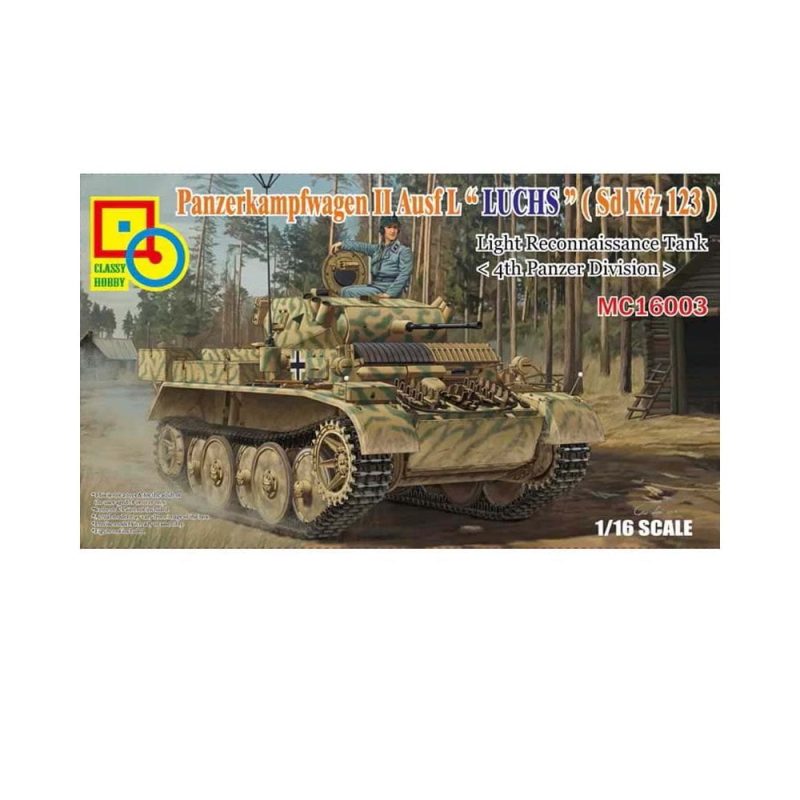 1/16 PzKpfW II Ausf.L "Luchs" (Sd Kfz 123) Classy Hobby Classy Hobby MC16003 1/16 PzKpfW II Ausf.L "Luchs" (Sd Kfz 123) Classy Hobby Classy Hobby MC16003