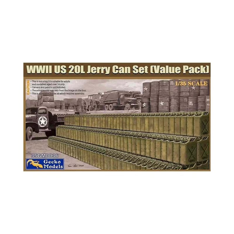 Gecko Models WWII US 20L Jerry Can Set (1/35) 35GM0036