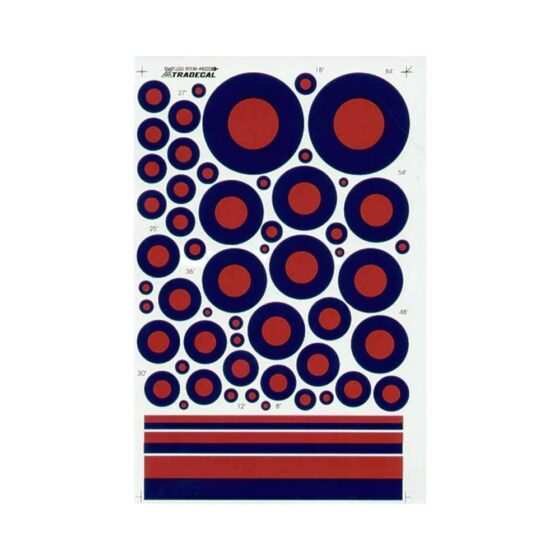 1/48 Post War RAF Red/Blue National Insignia Xtradecal X48036 1/48 Post War RAF Red/Blue National Insignia Xtradecal X48036
