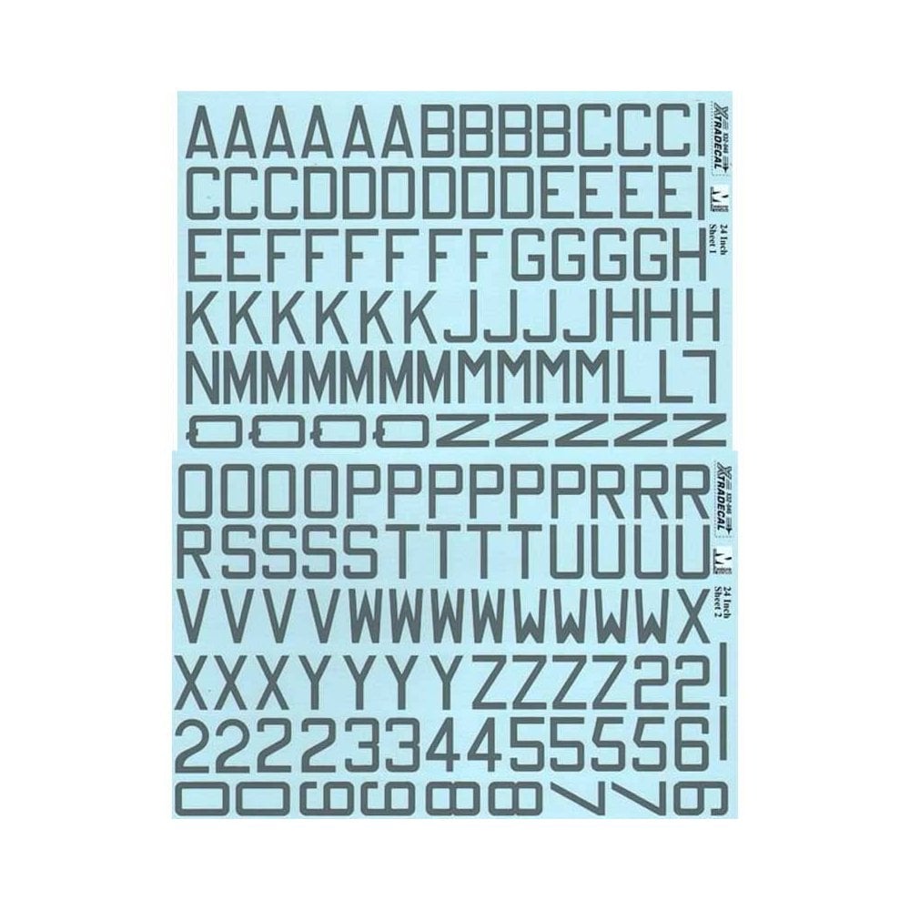 1/32 RAF Code Letters and Numbers 24' m/s/grey Double sheet Xtradecal X32046 1/32 RAF Code Letters and Numbers 24' m/s/grey Double sheet Xtradecal X32046