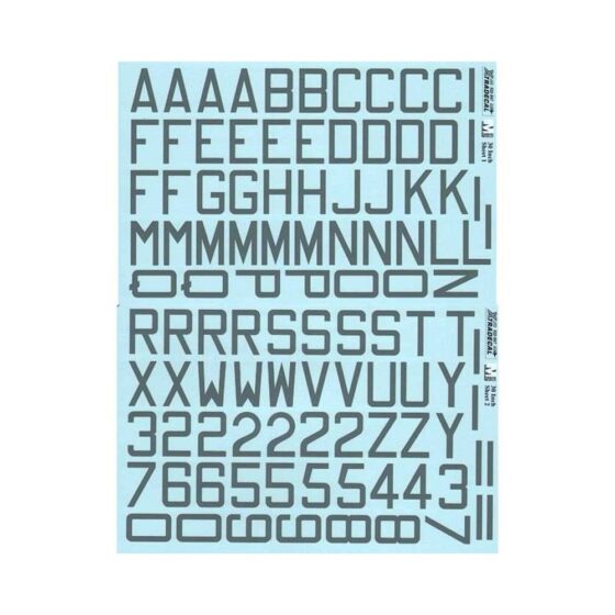 1/32 RAF Code Letters and Numbers 30' m/s/grey Double sheet Xtradecal X32047 1/32 RAF Code Letters and Numbers 30' m/s/grey Double sheet Xtradecal X32047