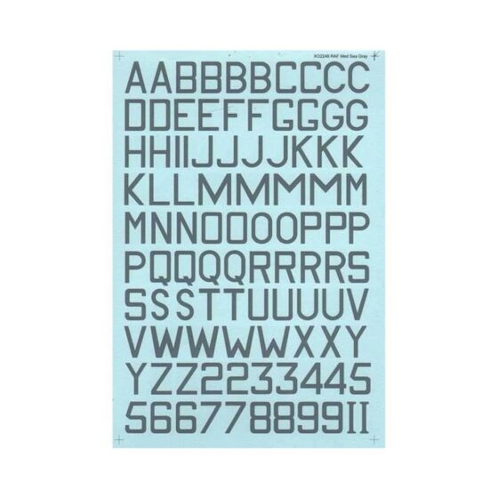 1/48 RAF Medium Sea Grey Letter & Numbers Xtradecal X48022 1/48 RAF Medium Sea Grey Letter & Numbers Xtradecal X48022