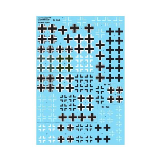 1/72 Luftwaffe Fighter Crosses Xtradecal X72252 1/72 Luftwaffe Fighter Crosses Xtradecal X72252