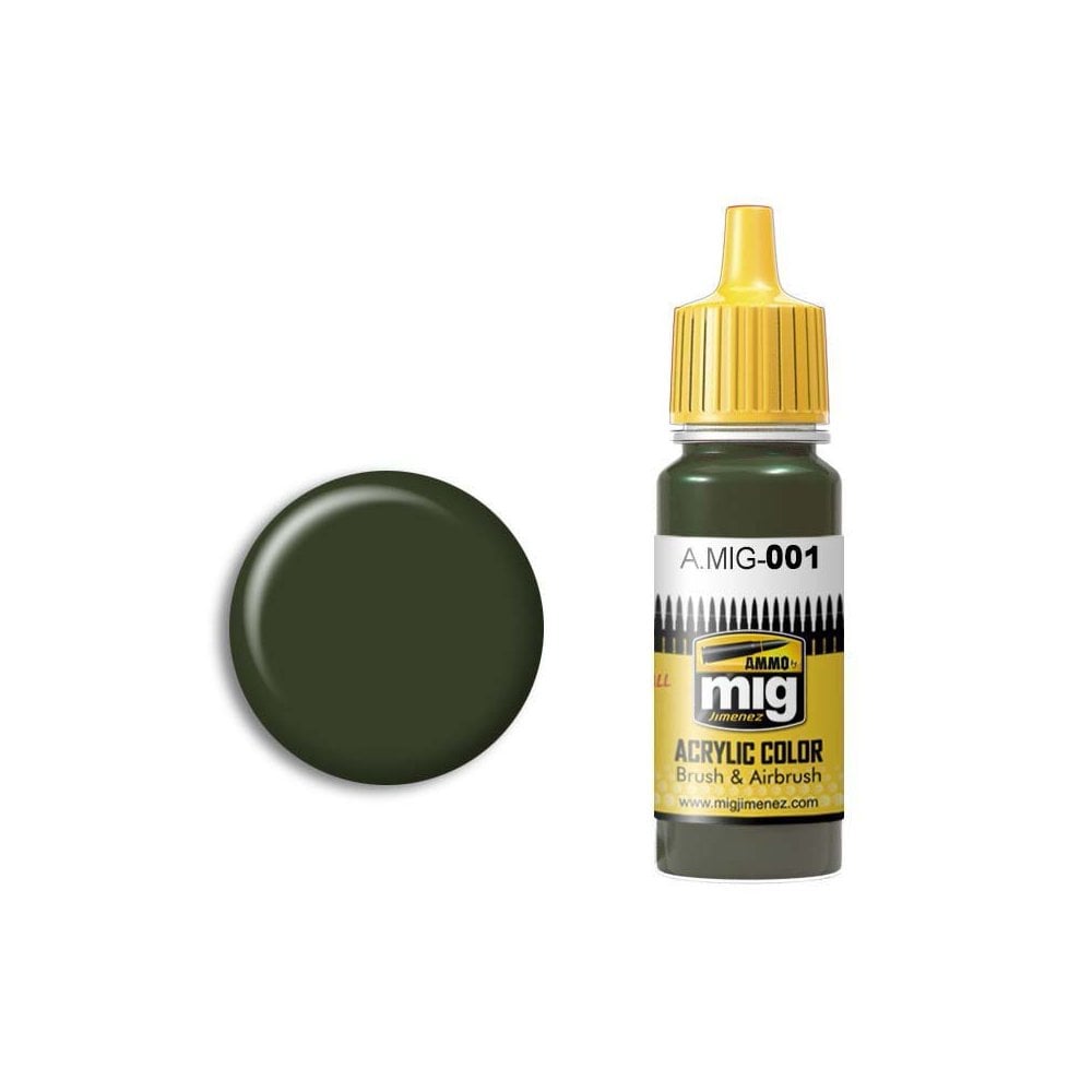 17ml RAL6003 Olivgrun Opt 1 Ammo A.MIG-0001 17ml RAL6003 Olivgrun Opt 1 Ammo A.MIG-0001