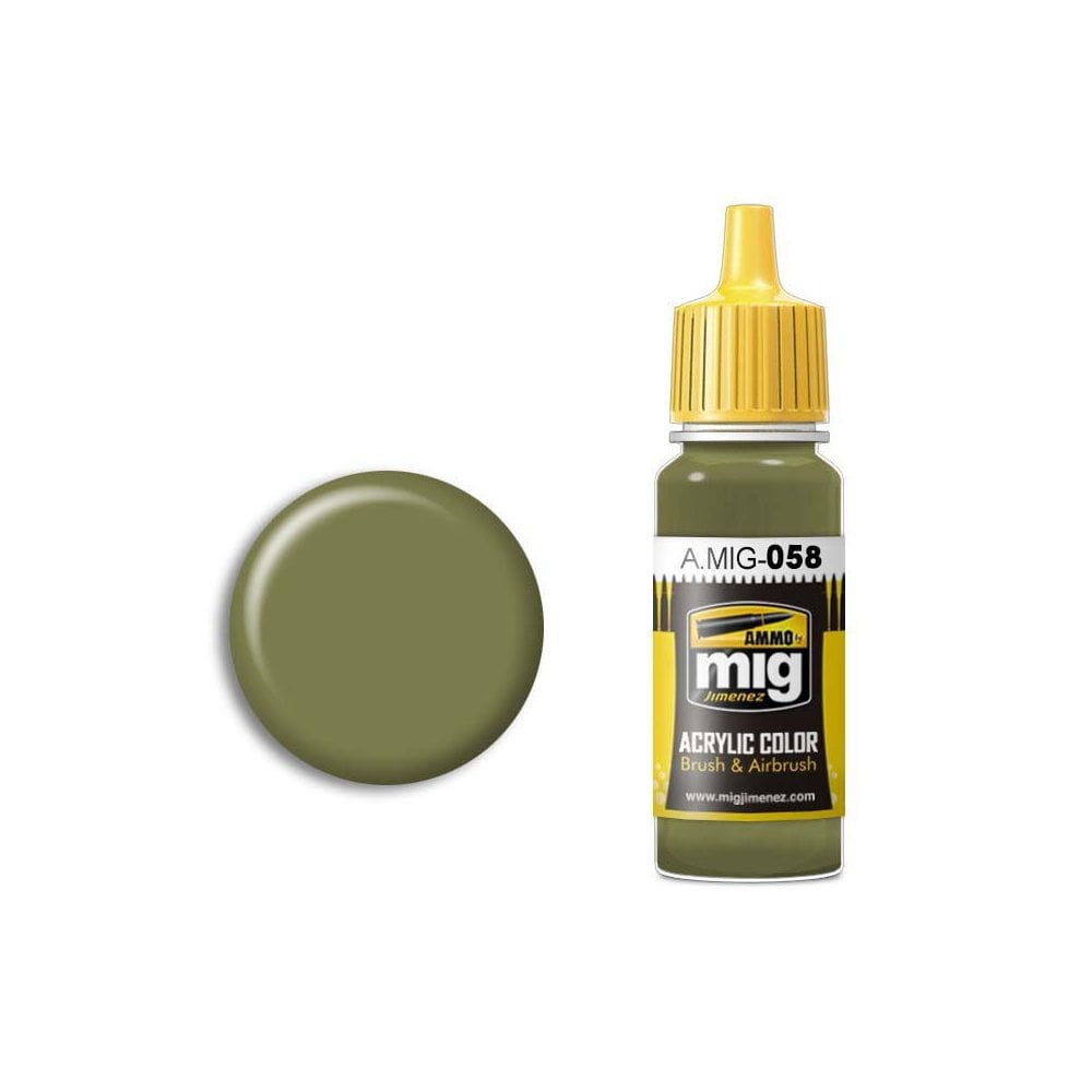 17ml Light Green Grey Ammo A.MIG-0058 17ml Light Green Grey Ammo A.MIG-0058