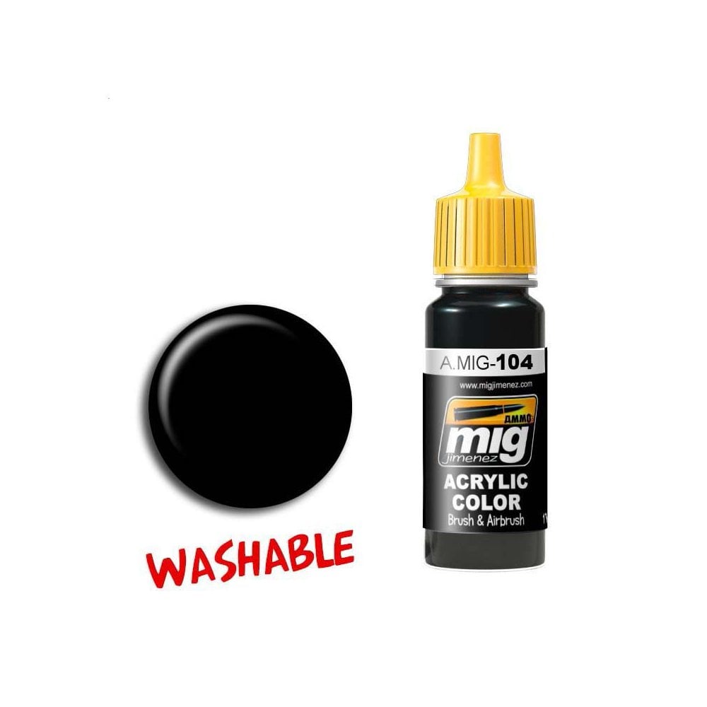17ml Washable Black Ammo A.MIG-0104 17ml Washable Black Ammo A.MIG-0104
