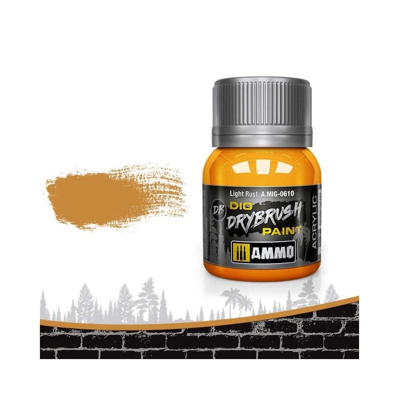 40ml Light Rust Dio Dry Brush Paint Ammo A.MIG-0610