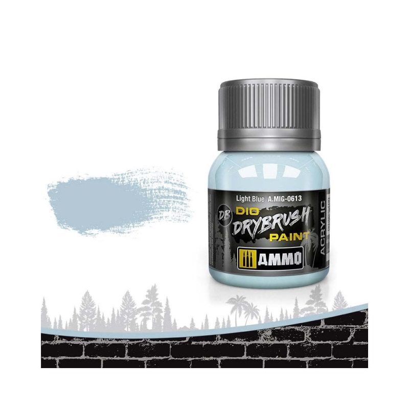 40ml Light Blue Dio Dry Brush Paint Ammo A.MIG-0613