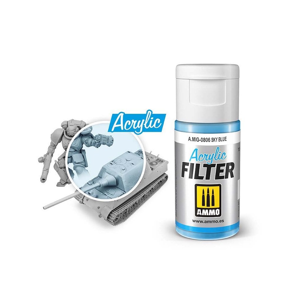 ACRYLIC FILTER Sky Blue Ammo A.MIG-0806 ACRYLIC FILTER Sky Blue Ammo A.MIG-0806