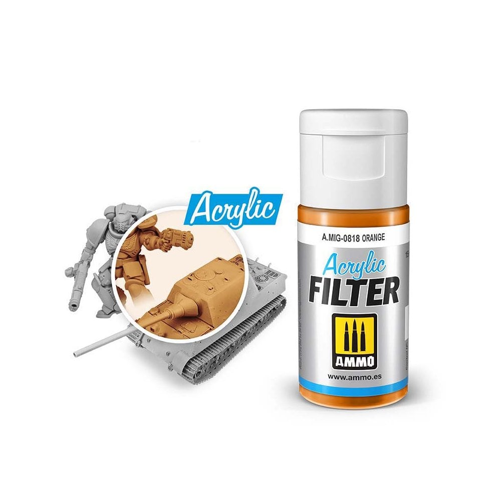 ACRYLIC FILTER Orange Ammo A.MIG-0818 ACRYLIC FILTER Orange Ammo A.MIG-0818