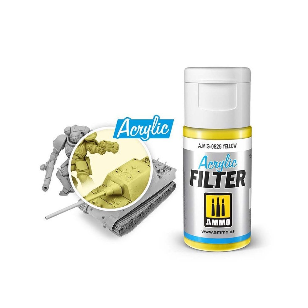 ACRYLIC FILTER Yellow Ammo A.MIG-0825 ACRYLIC FILTER Yellow Ammo A.MIG-0825