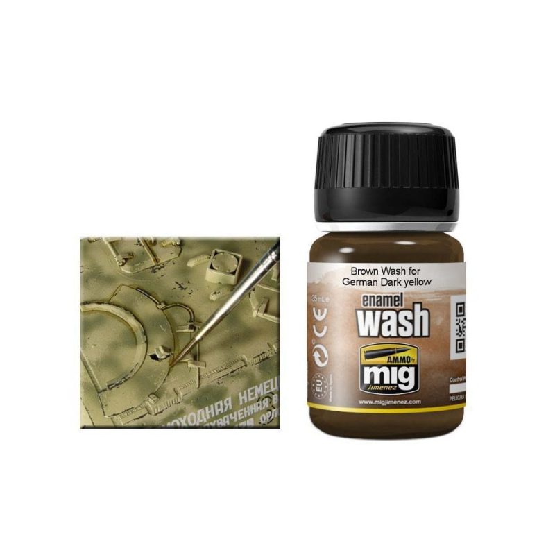 35ml Brown Wash For German Dark Yellow Ammo A.MIG-1000 35ml Brown Wash For German Dark Yellow Ammo A.MIG-1000