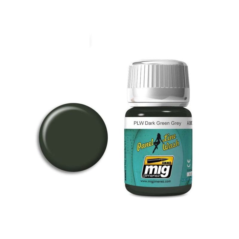 35ml Dark Green Grey Panel Line Wash Ammo A.MIG-1608