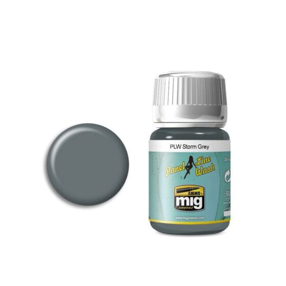 35ml Storm Grey Panel Line Wash Ammo A.MIG-1609 35ml Storm Grey Panel Line Wash Ammo A.MIG-1609