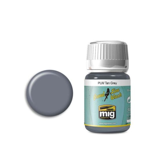 35ml Tan Grey Panel Line Wash Ammo A.MIG-1610 35ml Tan Grey Panel Line Wash Ammo A.MIG-1610