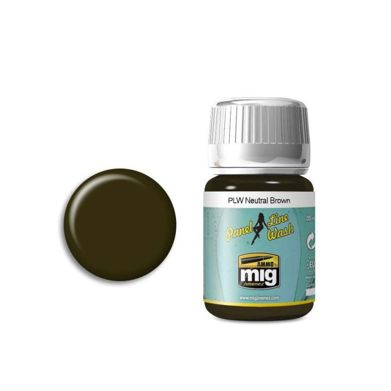 35ml Neutral Brown Panel Line Wash Ammo A.MIG-1614 35ml Neutral Brown Panel Line Wash Ammo A.MIG-1614