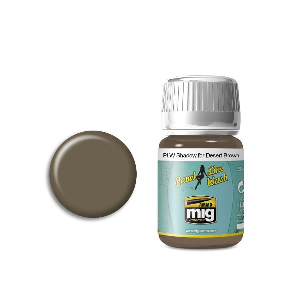 35ml Shadow Desert Brown Panel Line Wash Ammo A.MIG-1621 35ml Shadow Desert Brown Panel Line Wash Ammo A.MIG-1621