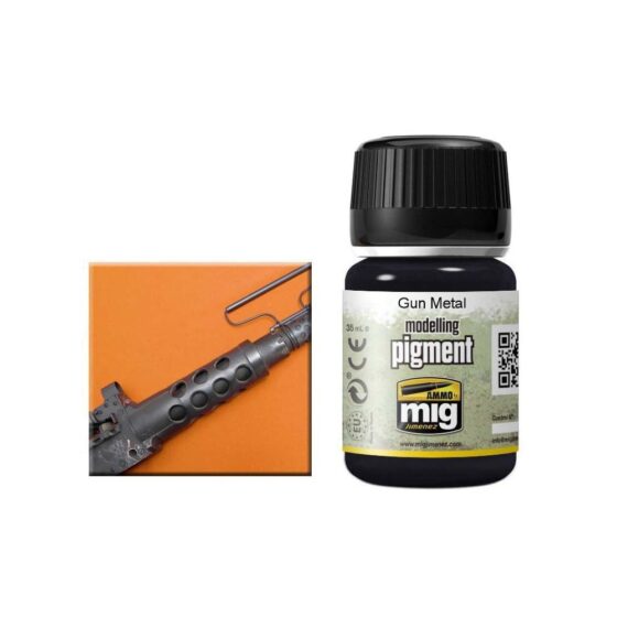 35ml Gun Metal Pigment Ammo A.MIG-3009 35ml Gun Metal Pigment Ammo A.MIG-3009