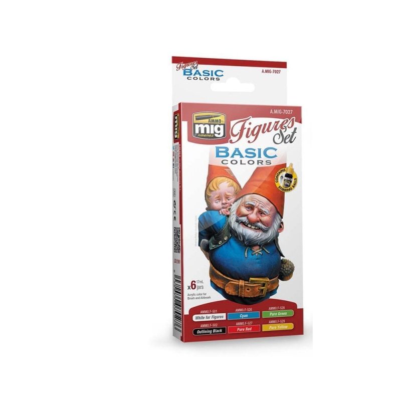 Basic Colors For Figures Set Ammo A.MIG-7027