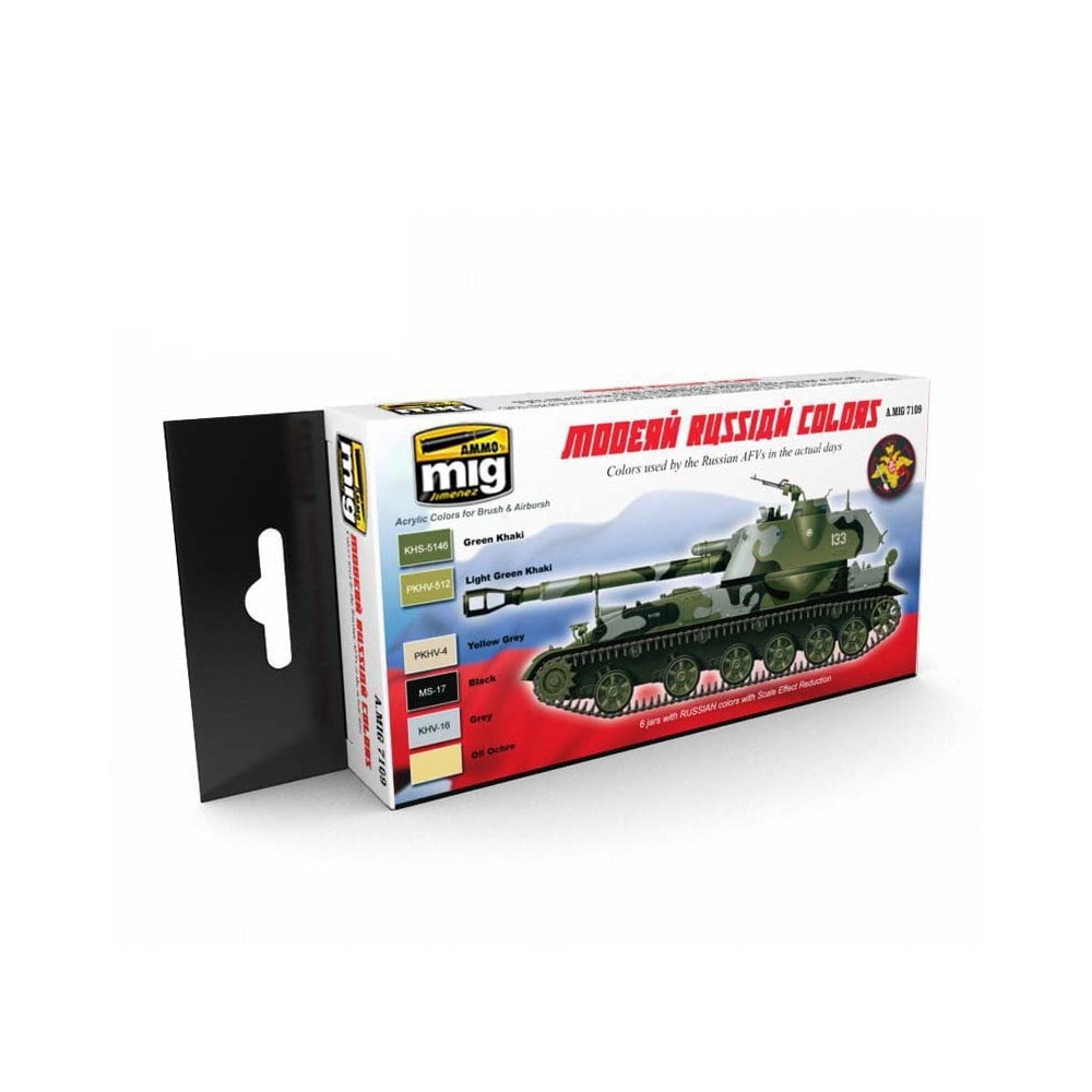 Modern Russian Camo Colors Set Ammo A.MIG-7109 Modern Russian Camo Colors Set Ammo A.MIG-7109