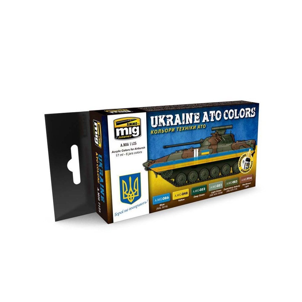 Ukraine ATO Colors Set Ammo A.MIG-7125 Ukraine ATO Colors Set Ammo A.MIG-7125