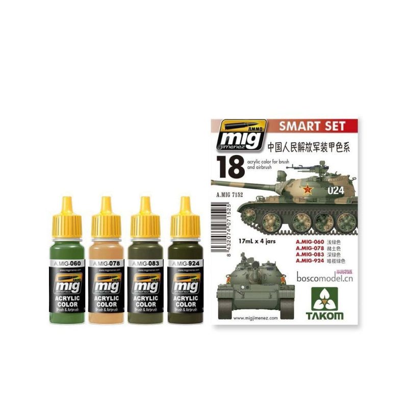 PLA (Chinese Peoples Liberation Army) Colours Set [18] Ammo A.MIG-7152