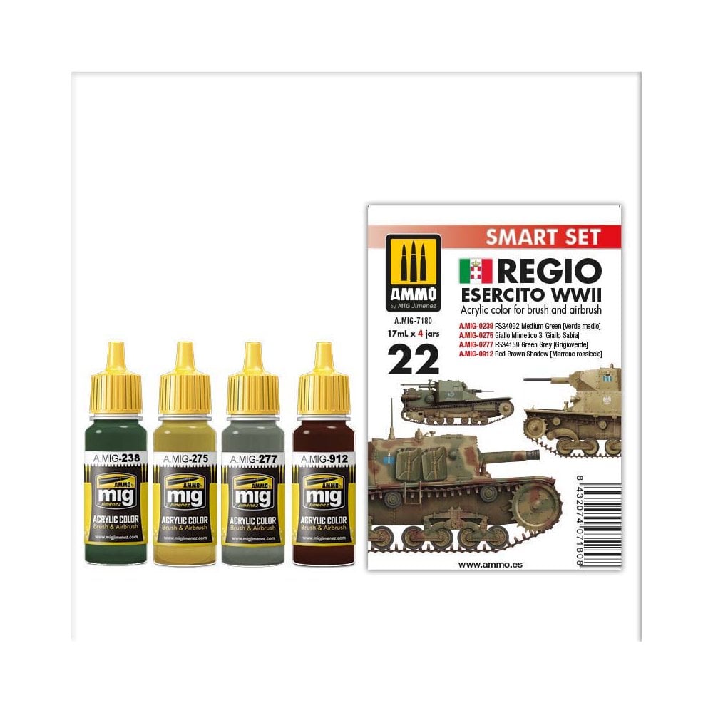 Regio Esercito WWII Ammo A.MIG-7180 Regio Esercito WWII Ammo A.MIG-7180