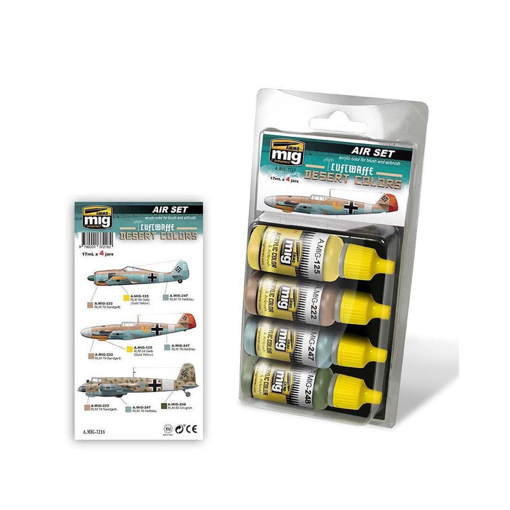 Luftwaffe Desert Colors Set Ammo A.MIG-7218 Luftwaffe Desert Colors Set Ammo A.MIG-7218